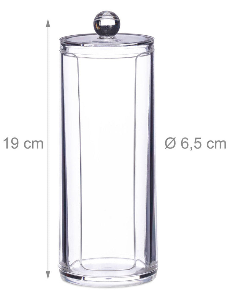 WATTEPAD DISPENSER Box mit Deckel TRANSPARENT 2er Set